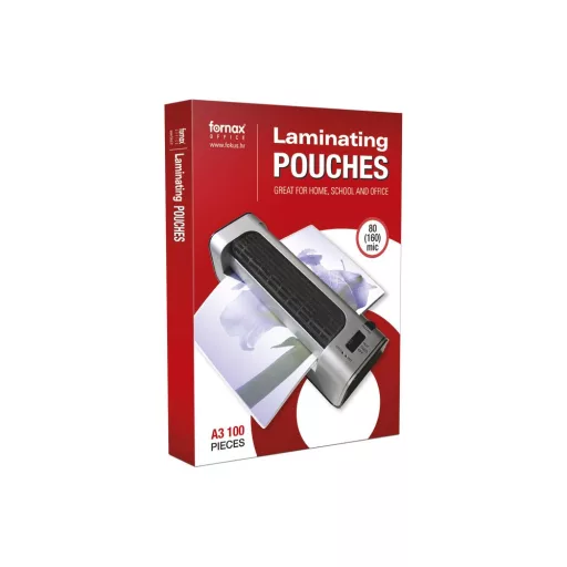 Lamináló fólia A3, 80 micron ( 303x426mm) 100 db/doboz, Fornax – Tonerklinika Debrecen