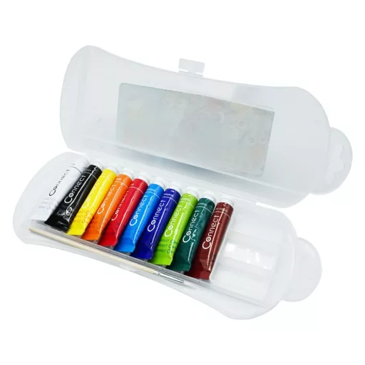 Tempera 10x12ml, készlet, Connect műanyag dobozban – Tonerklinika Debrecen