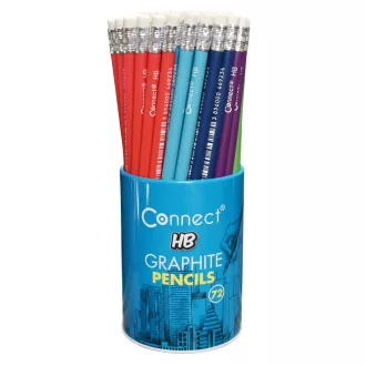 Grafitceruza HB, radíros, színestestű, Connect 72 db/csomag, – Tonerklinika Debrecen