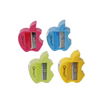 Hegyező 1 lyukú műanyag Connect alma alakú, különféle színek – Tonerklinika Debrecen