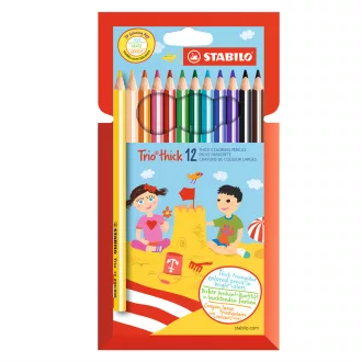 Színes ceruza készlet, háromszögletű vastag, 203/12 Stabilo TRIO 12 klf. szín – Tonerklinika Debrecen