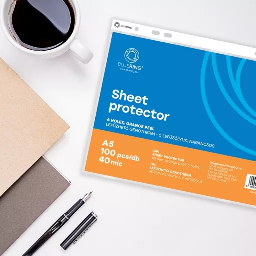Genotherm lefűzhető, A5, 40 micron narancsos Bluering® 100 db/csomag, – Tonerklinika Debrecen