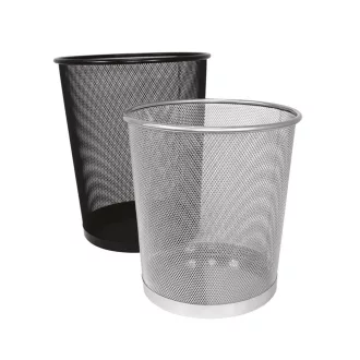 Fémhálós papírkosár 29,5x34cm, 20 liter nagy Fornax fekete – Tonerklinika Debrecen