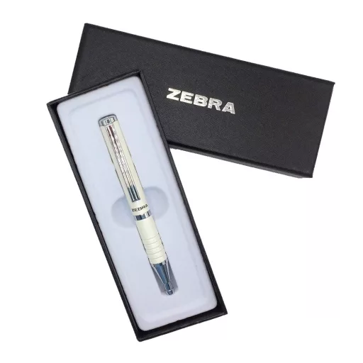 Golyóstoll metál fehér test, Zebra SLF1, írásszín kék – Tonerklinika Debrecen