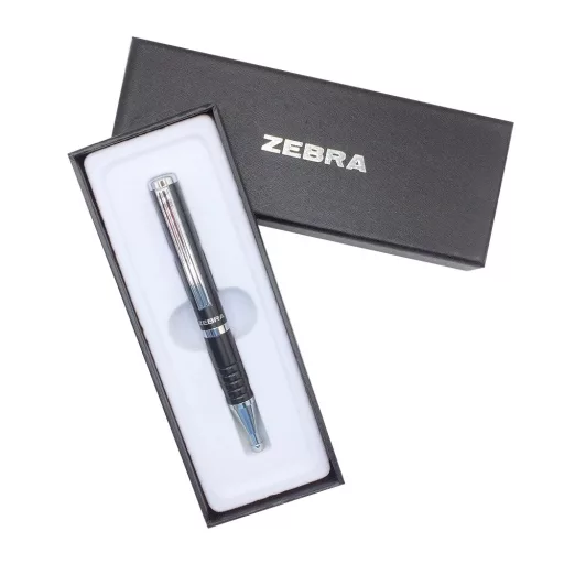 Golyóstoll metál fekete test, Zebra SLF1, írásszín kék – Tonerklinika Debrecen