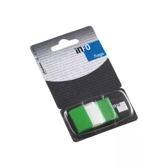 Jelölőcímke 25x43mm, 50lap, műanyag, Info Notes Info Flags transzparens zöld – Tonerklinika Debrecen