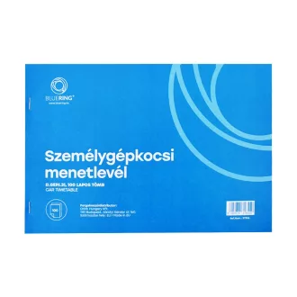 Személygépkocsi menetlevél 100lap,os tömb A4, fekvő D.GEPJ.31 Bluering® – Tonerklinika Debrecen