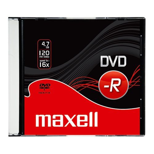 DVD-R 4,7Gb. 16x slim tokos Maxell 