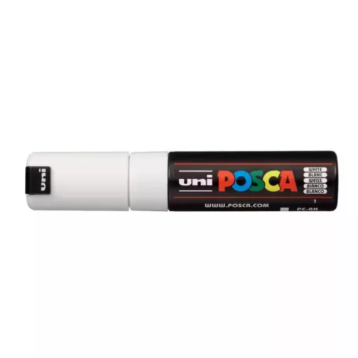 Dekormarker 8mm, Uni Posca PC-8K fehér – Tonerklinika Debrecen