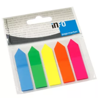Jelölőcímke 12x44mm, 5x25lap, nyíl, műanyag Info Notes – Tonerklinika Debrecen