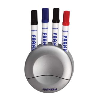 Mágneses táblatörlő és táblamarker tartó kerek 4 db marker tárolására alkalmas Franken – Tonerklinika Debrecen