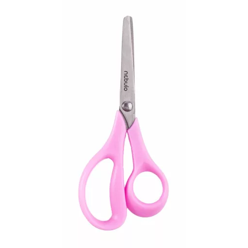 Olló 14cm, kerekített heggyel, ergonomikus, iskolai, Nebulo – Tonerklinika Debrecen