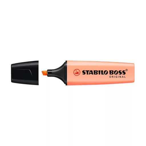 Szövegkiemelő 2-5mm, vágott hegyű, STABILO Boss original Pastel barack – Tonerklinika Debrecen