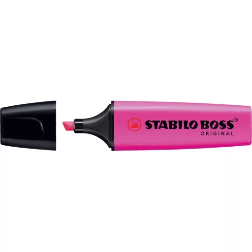 Szövegkiemelő 2-5mm, vágott hegyű, STABILO Boss original pink – Tonerklinika Debrecen