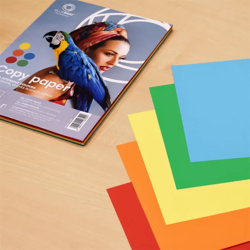 Másolópapír, színes, vegyes színek A4, 80g Bluering® 5x20 ív/csomag, intenzív színes – Tonerklinika Debrecen