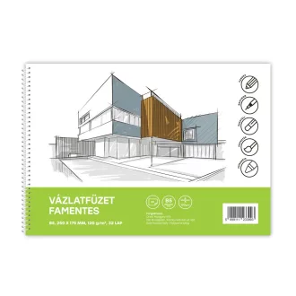 Vázlatfüzet FAMENTES B/5 32 lap 120gr. Bluering – Tonerklinika Debrecen