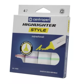 Szövegkiemelő 1-4,6mm, vágott hegyű, Centropen 6252 pasztell, 4 klf. szín – Tonerklinika Debrecen