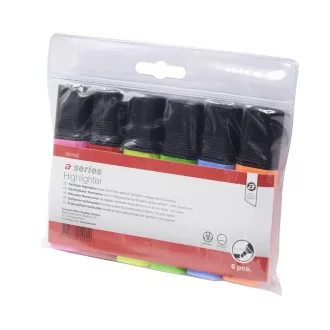 Szövegkiemelő 1-5mm, vágott hegyű,lapos test, A-Series 6-os készlet – Tonerklinika Debrecen