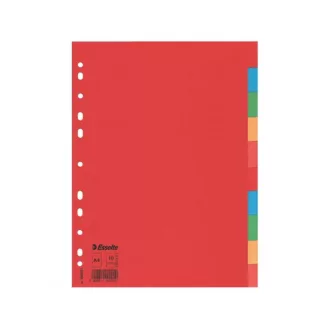 Regiszter A4, 10 részes karton Esselte Economy színes – Tonerklinika Debrecen