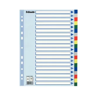 Regiszter műanyag A4, 20 részes Esselte – Tonerklinika Debrecen