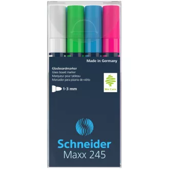 Üvegtábla marker 1-3mm, Schneider Maxx 245, 4 klf. szín – Tonerklinika Debrecen