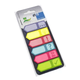 Jelölőcímke 18x55mm, 6x25lap, piktogrammal Info Notes lila sárga, piros, kék, rózsaszín, zöld – Tonerklinika Debrecen