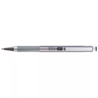 Golyóstoll 0,7mm, metál ezüst test, Zebra F-301A, írásszín kék – Tonerklinika Debrecen