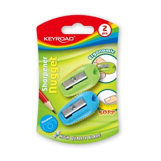 Hegyező 1 lyukú 2 db/bliszter Keyroad Nugget vegyes színek – Tonerklinika Debrecen