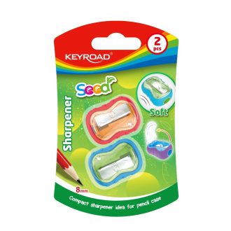 Hegyező 1 lyukú fedeles 2 db/bliszter Keyroad Seed vegyes színek – Tonerklinika Debrecen