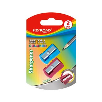Hegyező 1 lyukú fém 2 db/bliszter Keyroad Metal Colourful vegyes színek – Tonerklinika Debrecen