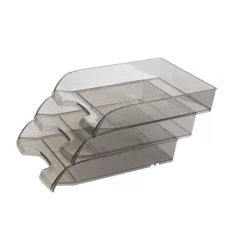 Irattálca műanyag 550 extra széles 345x270x67mm, Bluering®, füst – Tonerklinika Debrecen