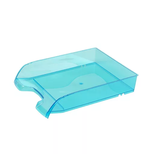 Irattálca műanyag 550 extra széles 345x270x67mm, Bluering®, áttetsző kék – Tonerklinika Debrecen