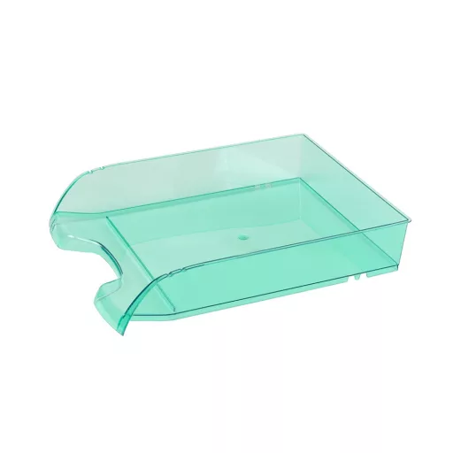Irattálca műanyag 550 extra széles 345x270x67mm, Bluering®, áttetsző zöld – Tonerklinika Debrecen