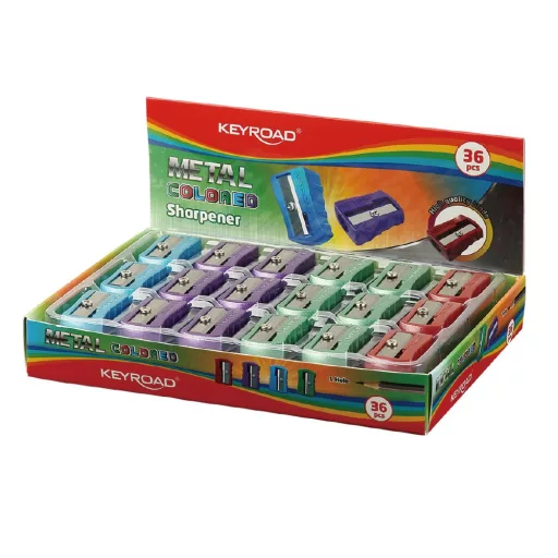 Hegyező 1 lyukú fém 36 db/display Keyroad Metal Colourful vegyes színek – Tonerklinika Debrecen