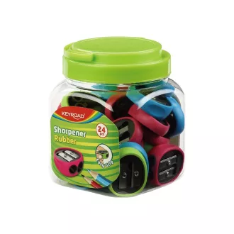 Hegyező 2 lyukú 24 db/display Keyroad Rubber vegyes színek – Tonerklinika Debrecen