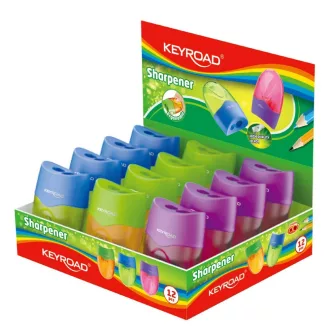 Hegyező 2 lyukú tartályos 12 db/display Keyroad Mellow vegyes színek – Tonerklinika Debrecen