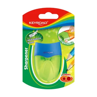 Hegyező 2 lyukú tartályos Keyroad Mellow vegyes színek – Tonerklinika Debrecen