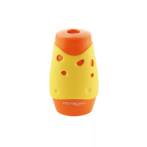Hegyező 2 lyukú tartályos, fedeles 12 db/display Keyroad Cheese vegyes színek – Tonerklinika Debrecen
