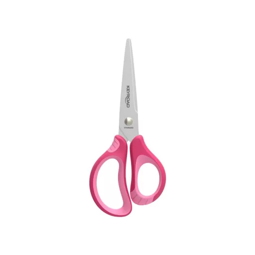 Olló 13 cm tompa fejű Keyroad Soft Grip vegyes színek – Tonerklinika Debrecen