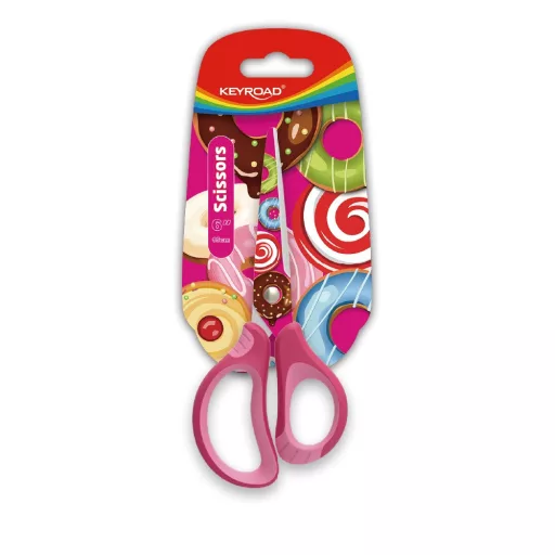 Olló 15 cm hegyes fejű 24 db/display Keyroad Tattoo vegyes színek – Tonerklinika Debrecen