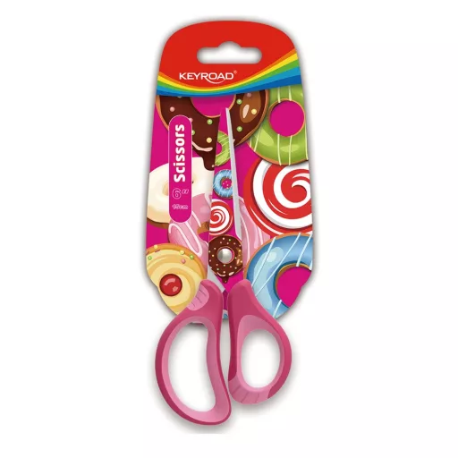 Olló 15 cm hegyes fejű Keyroad Tattoo vegyes színek – Tonerklinika Debrecen