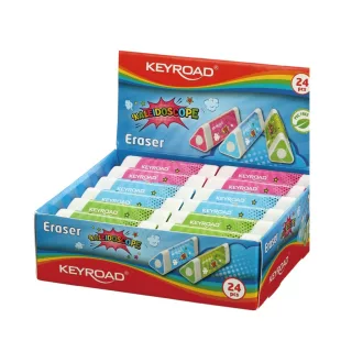Radír, PVC mentes 24 db/display Keyroad Kaleidoscope vegyes színek – Tonerklinika Debrecen