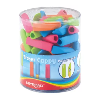 Radír, ceruzavégre PVC mentes 72 db/display Keyroad Cappy vegyes színek – Tonerklinika Debrecen