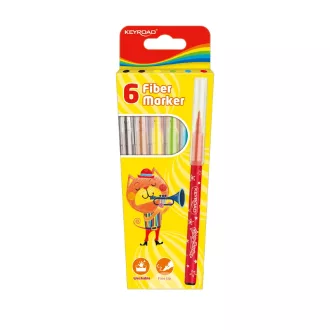 Rostirón, filctoll készlet 2 mm 6 db/bliszter Keyroad vegyes színek – Tonerklinika Debrecen