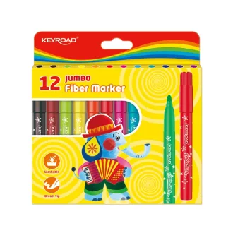 Rostirón, filctoll készlet 5 mm 12 db/bliszter Keyroad Jumbo vegyes színek – Tonerklinika Debrecen