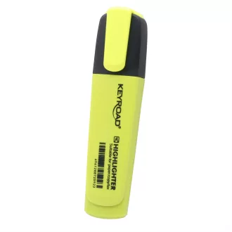 Szövegkiemelő vágott hegyű, lapos test Keyroad Fluo neon sárga – Tonerklinika Debrecen