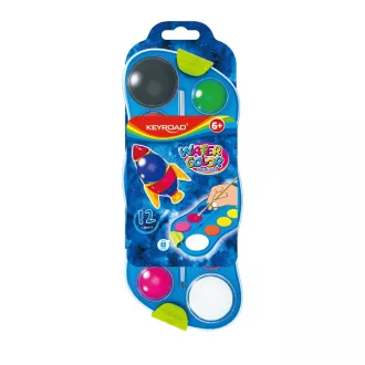 Vízfesték készlet 12 db-os Keyroad vegyes színek – Tonerklinika Debrecen