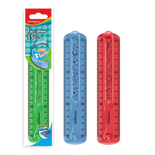 Vonalzó 15 cm, flexibilis Keyroad Flex Draw vegyes színek – Tonerklinika Debrecen