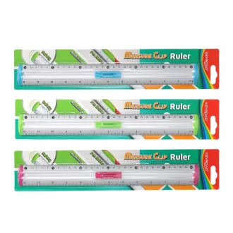 Vonalzó 30 cm, fém Keyroad Measure Clip vegyes színek – Tonerklinika Debrecen