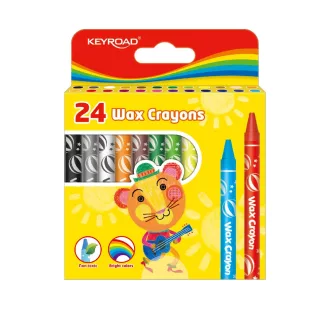 Zsírkréta készlet 8x90 mm 24 db/bliszter Keyroad Wax Crayon vegyes színek – Tonerklinika Debrecen